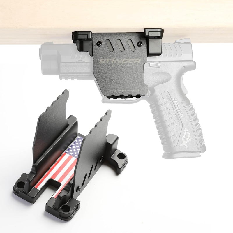 STINGER Trigger Safe Gun Magnet Mount for Handgun Firearm, car Holsters for Pistols, Gun Magnet, Car Gun Mount, Car Gun Holster, Magnetic Gun Mount, USA Utility Patent Pending - Image 1